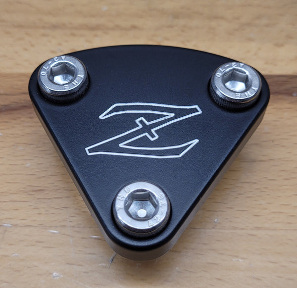 Billet Z Logo Fuel Pump Block Off Plate 70-83 Polished Datsun 240Z 280Z 280ZX