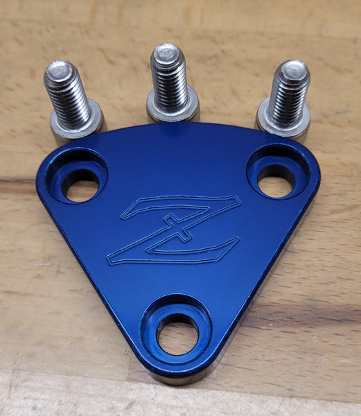 Billet Z Logo Fuel Pump Block Off Plate 70-83 Polished Datsun 240Z 280Z 280ZX