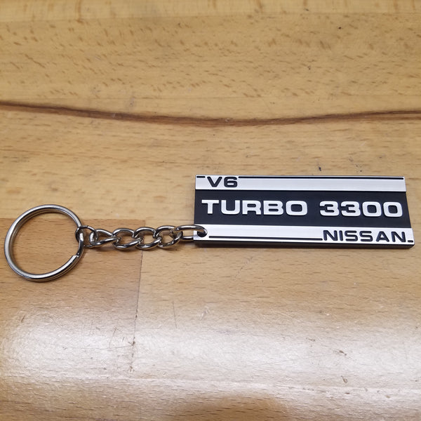Billet Turbo 3300 Plenum Cover Logo Key Chain 84-89 300ZX Z31 Z VG30 V6