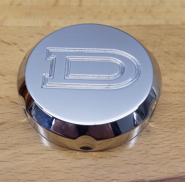 Polished Billet Datsun or D Logo Clutch Reservoir Cap Cover