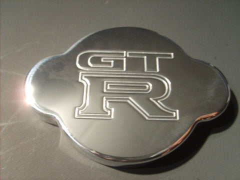 Polished Billet Nissan GT-R Radiator Cap Cover