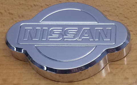 Polished Billet Old Nissan Logo Radiator Cap Cover