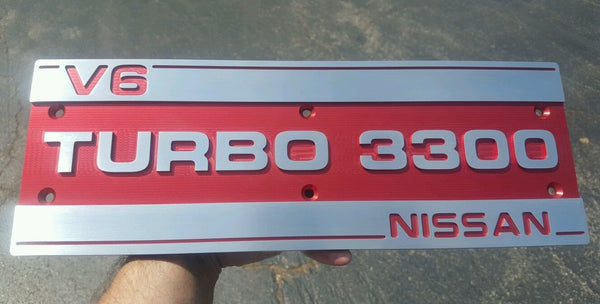 Billet Turbo 3300 Plenum Cover Logo 84-89 300ZX Z31 Z VG30 VG33 V6 fits Nissan